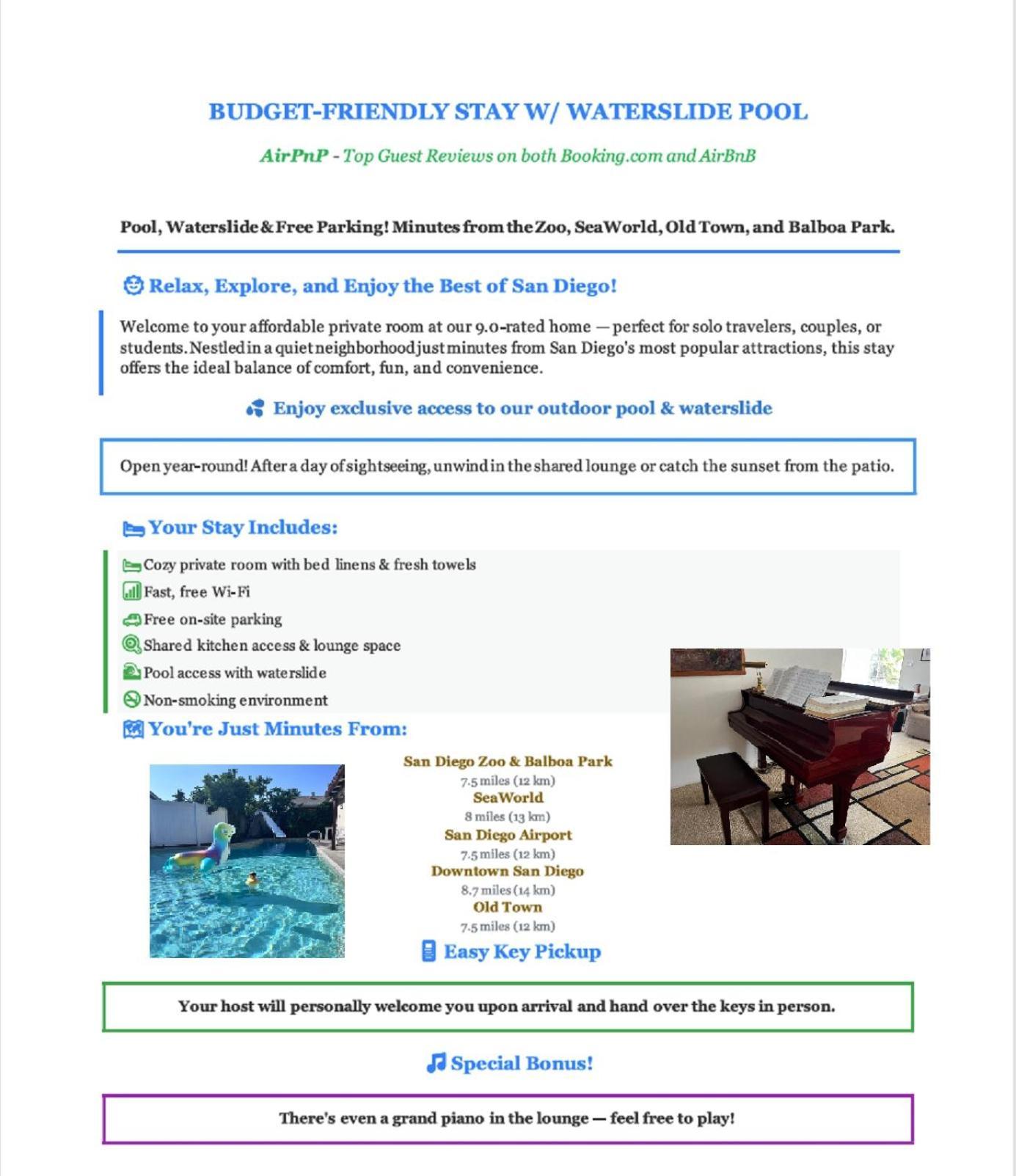Homestay Affordable Private With Pool Access And Free Parking Near Zoo And Beaches